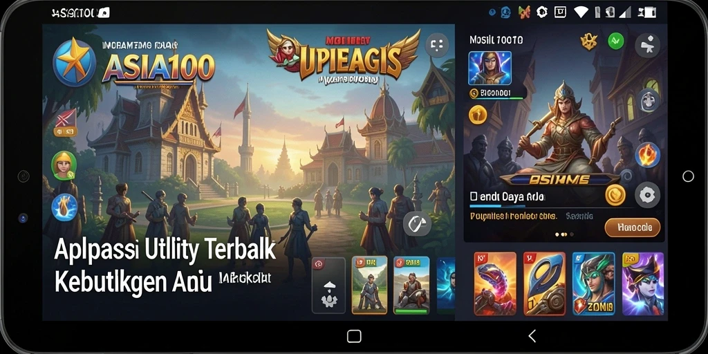 Tampilan antarmuka aplikasi ASIA100 yang efisien dan modern.