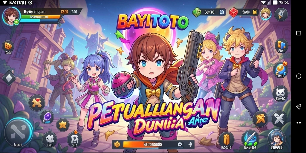 Tampilan gameplay BAYITOTO yang menawan dan penuh warna dari dunia anime.