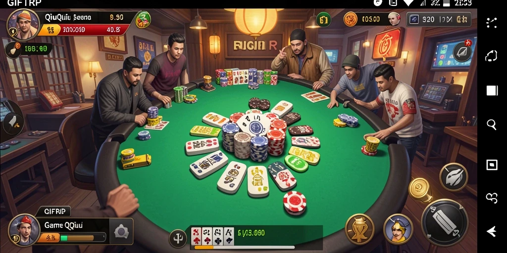 Tampilan gameplay QiuQiu yang seru dan menantang di GIFTRP.