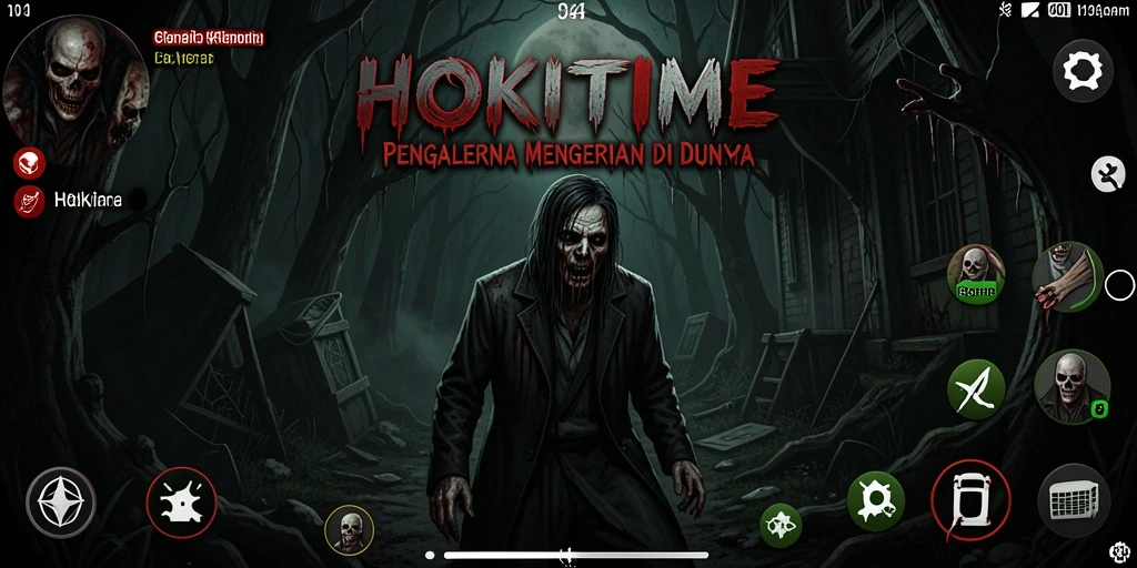 Gameplay mencekam HOKITIME menampilkan suasana horror yang nyata.