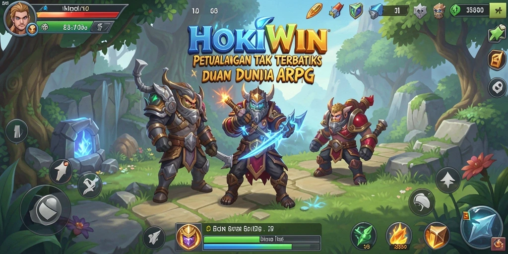 Screenshot HOKIWIN menampilkan pertarungan dinamis dan karakter yang menarik.