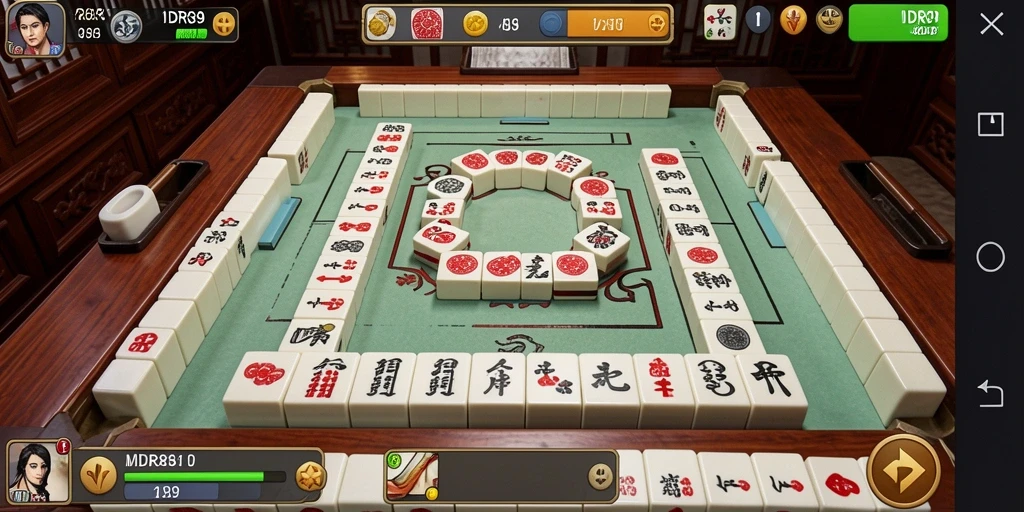 Screenshot gameplay IDR89 menampilkan aksi mencocokkan ubin Mahjong.