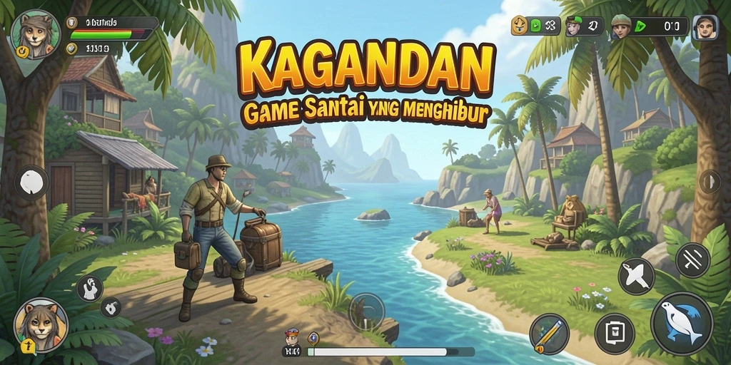 Tampilan gameplay KAGANDAN yang ceria dan menghibur.