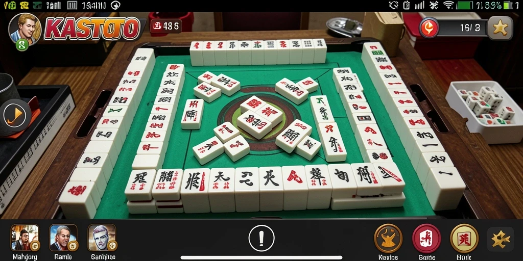 Gameplay KASTOTO yang menampilkan tantangan Mahjong seru.