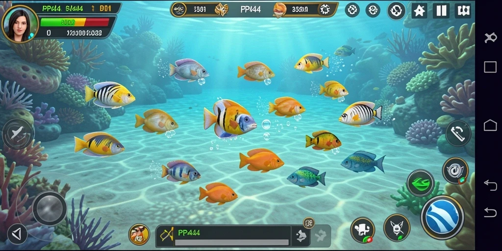 Gameplay seru dalam PP444 dengan aksi tembak ikan.