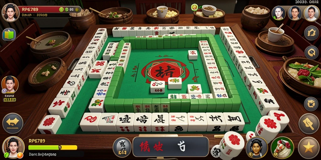 Gameplay seru Mahjong di RP6789 dengan grafis menarik