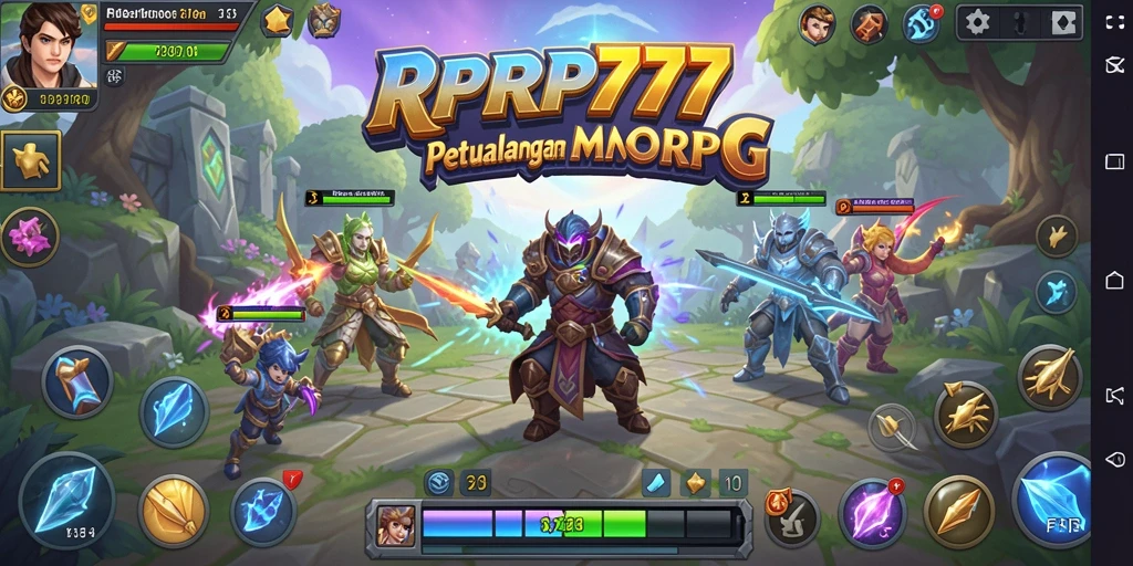 Gameplay seru di RPRP777 saat berpetualang di dunia MMORPG.